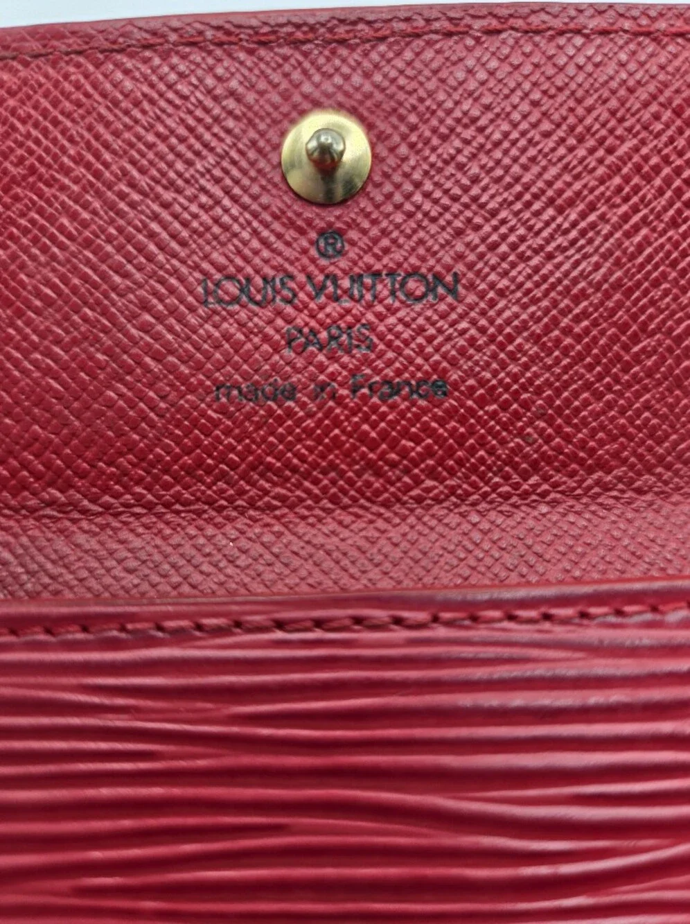 Authentic Louis Vuitton Red Epi Leather Wallet